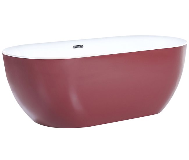 Beliani Bañera independiente CARRERA 80x170 Vermelho