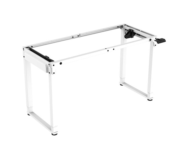 Estrutura de secretária Kirkkonummi ajustável em altura em aço 135x55 Branco