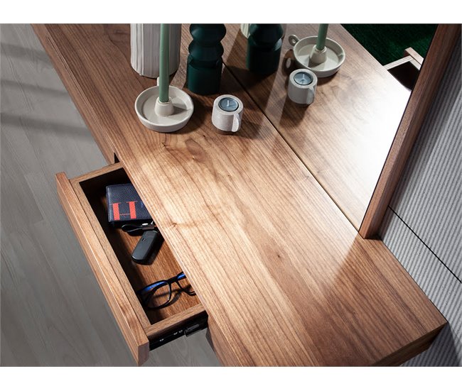 ANGEL CERDA Espelho de parede retangular nogueira Nogal