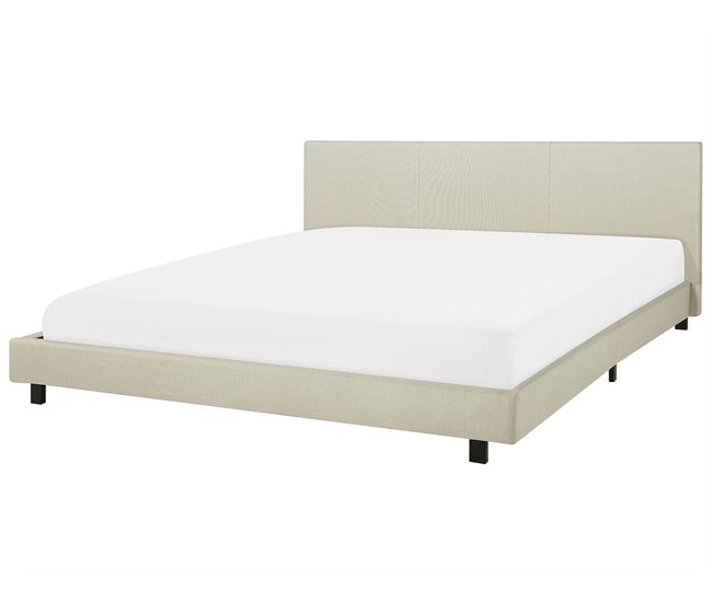 Beliani Cama Poliéster ALBI 190x211 Bege