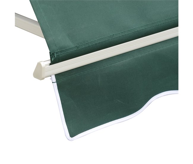 Toldo Manual Retrátil Aluminio e Poliéster Outsunny 180x70 Verde