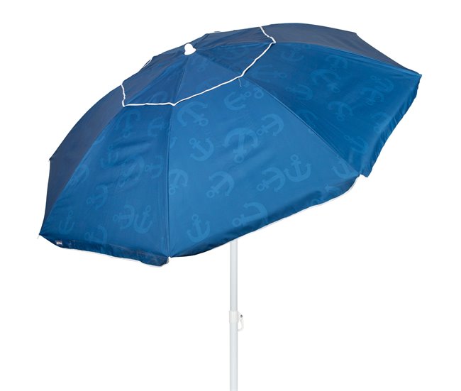 Aktive Guarda-sol de praia à prova de vento 8 varas Azul