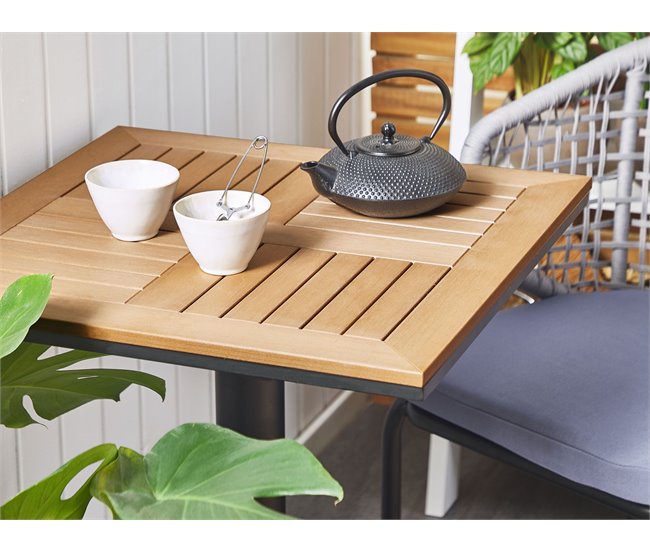Beliani Mesa de jardim PALMI Castanho