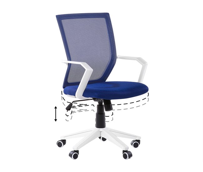 Beliani Cadeira de escritório RELIEF Azul