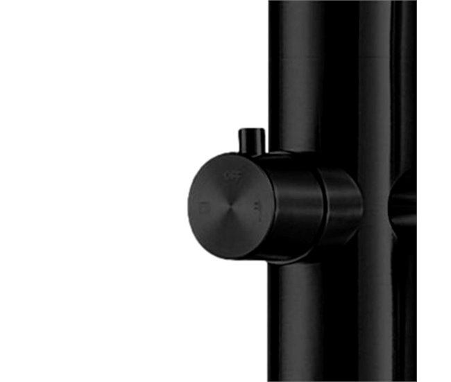 Chuveiro exterior em aço inoxidável BOSA 316L com duche de mão e lavagem dos pés, Satin Black Preto