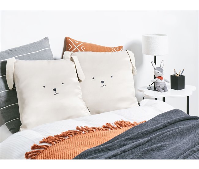 Beliani Almofada decorativa CONEY Bege
