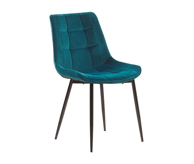 Beliani Silla de comedor MELROSE Turquesa