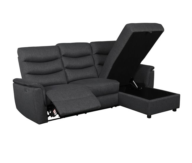 Chaise loungue relax elétrico FAMILY Antracite