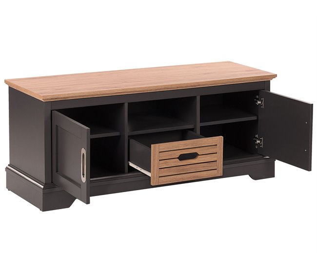 Beliani Mesa de TV GARET 120 Cinza Escuro