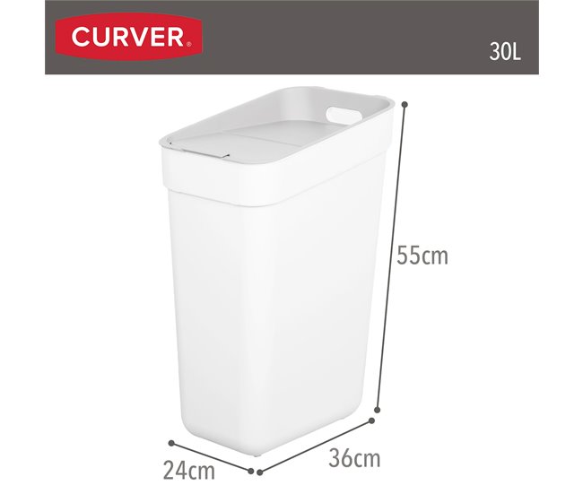 Curver Contentor de reciclagem Ready To Collect 30L Branco