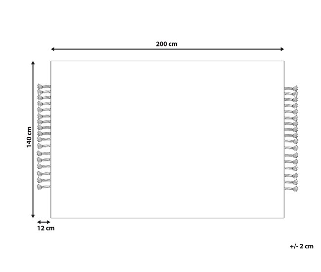 Beliani Entrelaçado BERISSA 140x200 Bege