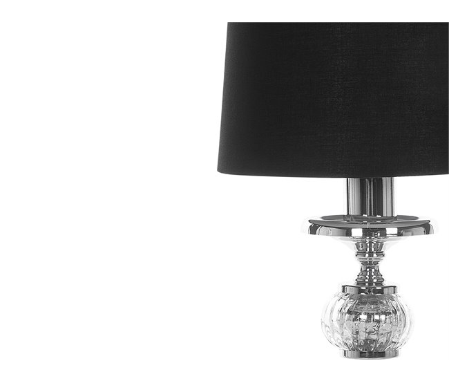 Beliani Lámpara de mesa KUBENA Preto