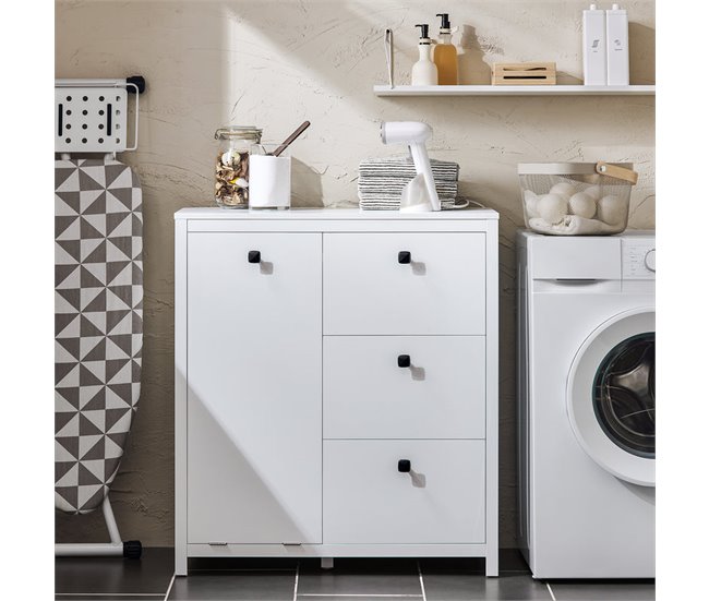 Armário de casa de banho BZR97 SoBuy PT 90 Branco