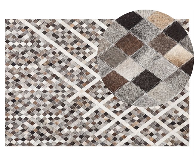 Beliani Pelos curtos AKDERE 140x200 Cinza Escuro