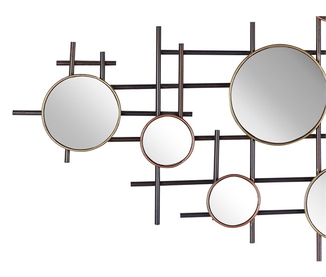 Beliani Espelho decorativo IBOS Preto