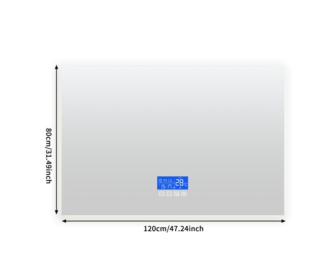 Espelho LED para banheiro 120x4 Transparente
