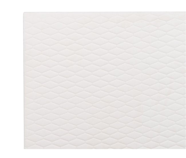 Beliani Cama com estrado Veludo BAYONNE 151x212 Branco/ Bege