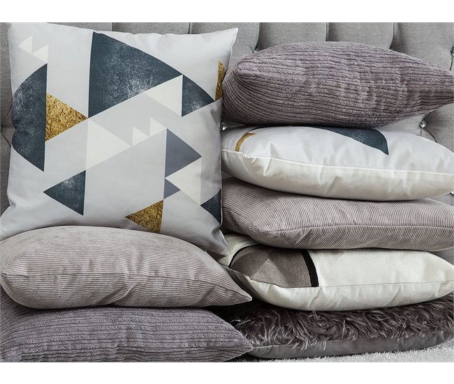Beliani Almofada decorativa NOLANA 45x45 Cinza