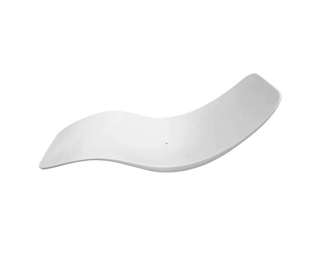 Sined ANTARES Luxo em fibra de vidro chaise longue Ideal para uso intensivo ao ar livre, Branco Branco