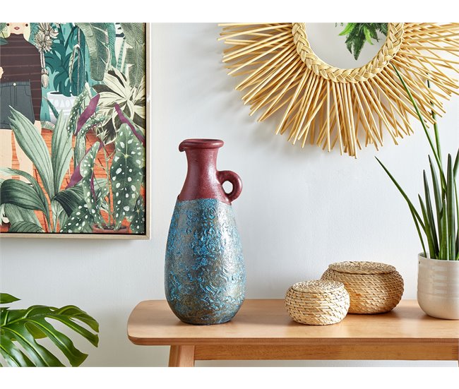 Beliani Jarro decorativo VELIA Azul