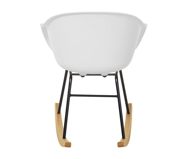 Beliani Cadeira de baloiço HARMONY Branco