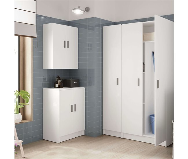 Armários de cozinha auxiliares multiusos Idara Pack Branco