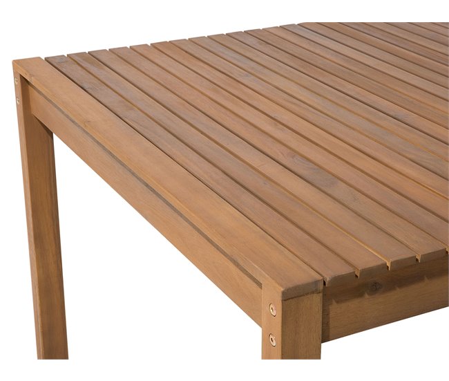 Beliani Mesa de refeição SASSARI 90x180 Madeira Clara