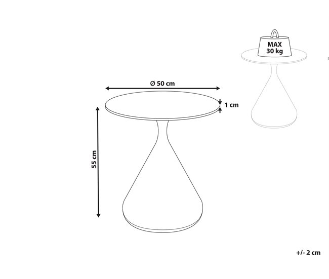 Beliani Mesa de apoio HAIWEE Branco/ Preto