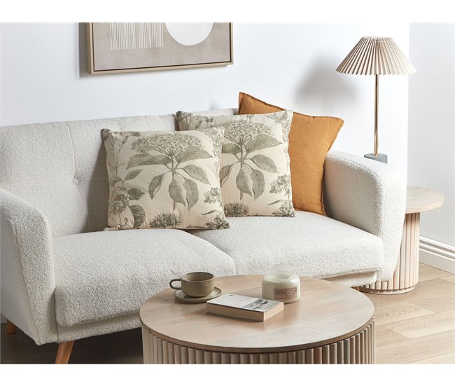 Beliani Almofada decorativa ROSEMARY 45x45 Bege