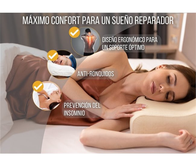 Almofada Ergonômica Cervical DUO com Fronha de Bambu Branco