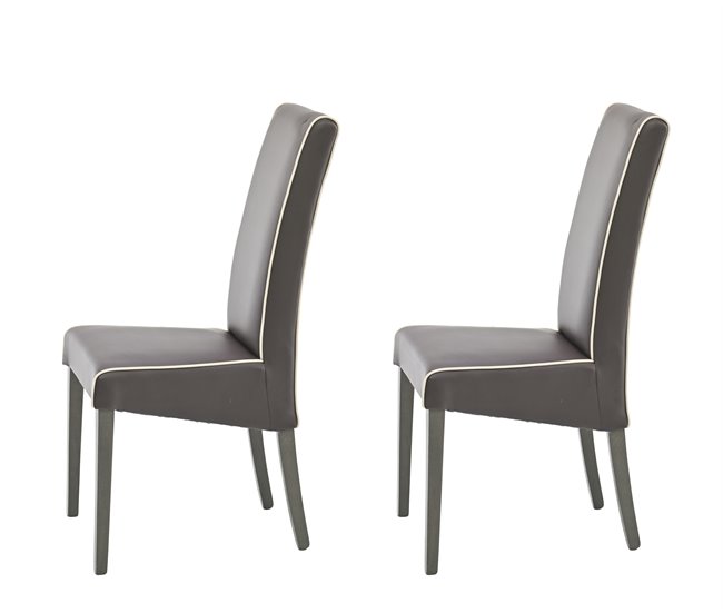 Conjunto de 2 cadeiras de jantar VERONA  Chocolate