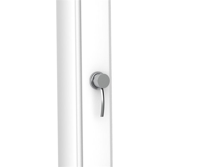 Starmatrix RIOXXL Chuveiro de polietileno curvo aquecido a energia solar Altura 226 cm, Branco Branco