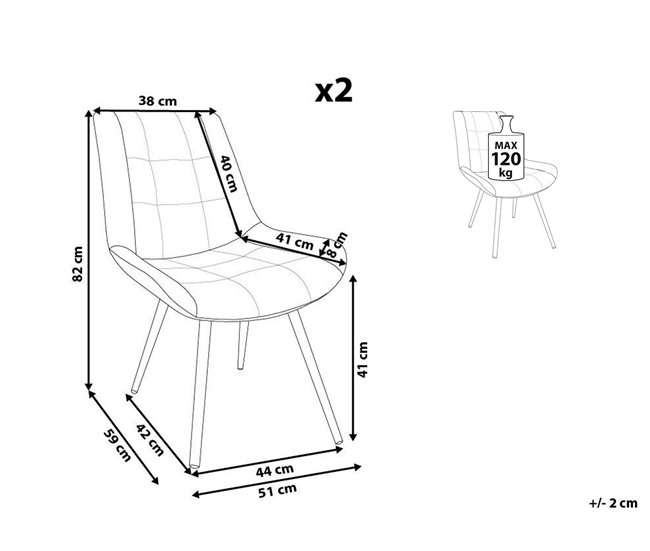 Beliani Silla de comedor MELROSE Turquesa