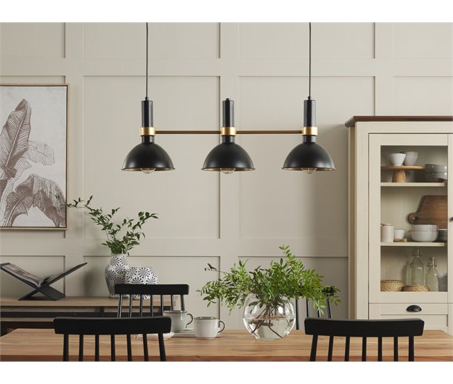 Beliani Candeeiro de tecto BELES Preto
