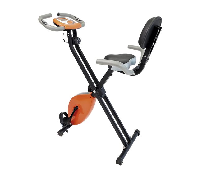 Bicicleta Ultrasport para Treino em Casa - Compacta e Eficaz Preto/ Laranja