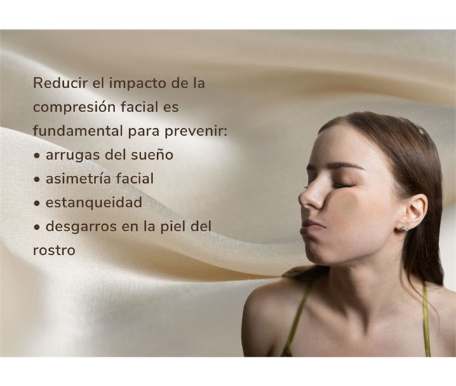 Almofada Anti-Envelhecimento Anti-Rugas "Seda de Beleza" Branco