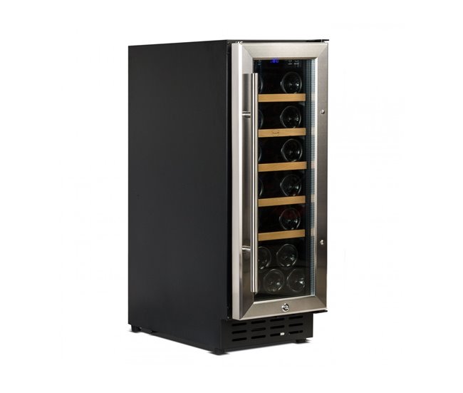 Cave de Vinho 20 garrafas Vinobox 20 Design I SLIM Livre ou Encastre Monotemperatura Preto / Cinza
