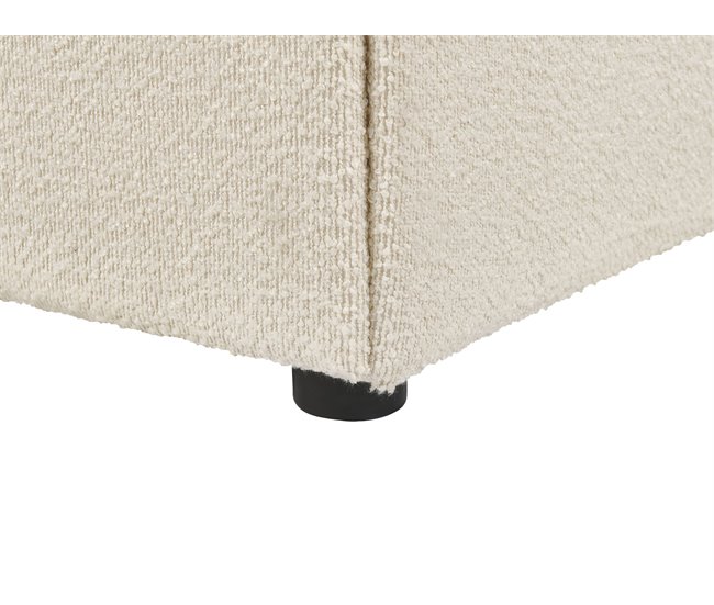 Beliani Cama com armazenamento Bouclé QUILLIEN 192x217 Bege