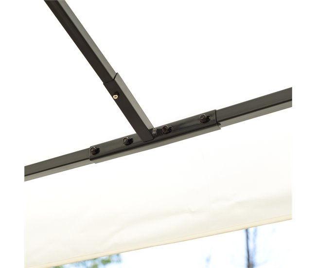 Pérgola de Exterior Aço e Poliéster Outsunny 295x392 Bege