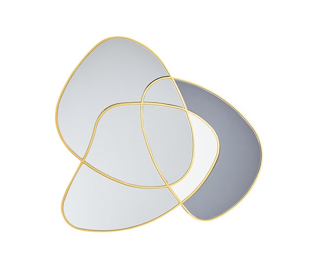 Beliani Espelho TAILLY 99x2 Dourado