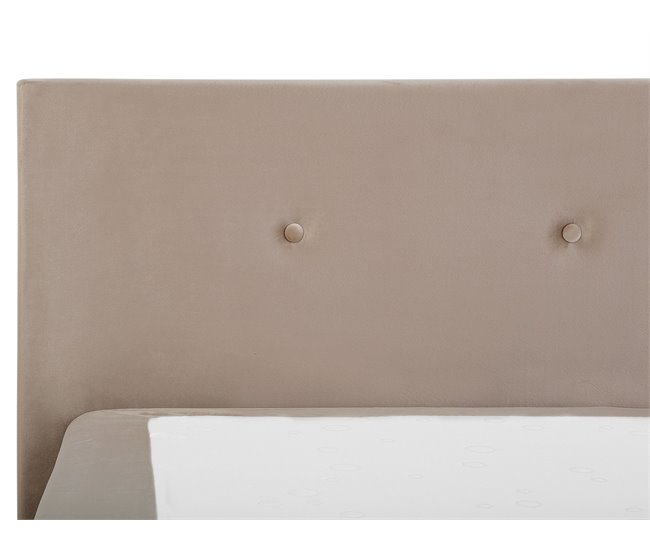Beliani Cama continental Veludo CONSUL 171x212 Bege
