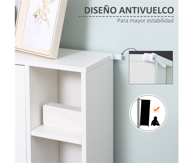 Armário Casa de Banho Melamina de Madeira kleankin 71 Branco