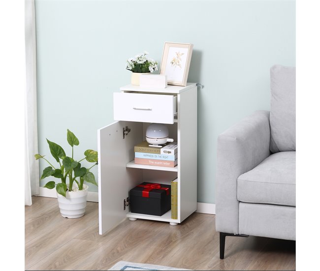 Armário Casa de Banho Melamina de Madeira kleankin 35 Branco