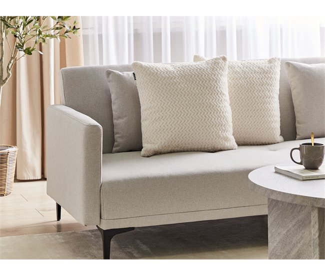 Beliani Almofada decorativa SURMI Creme