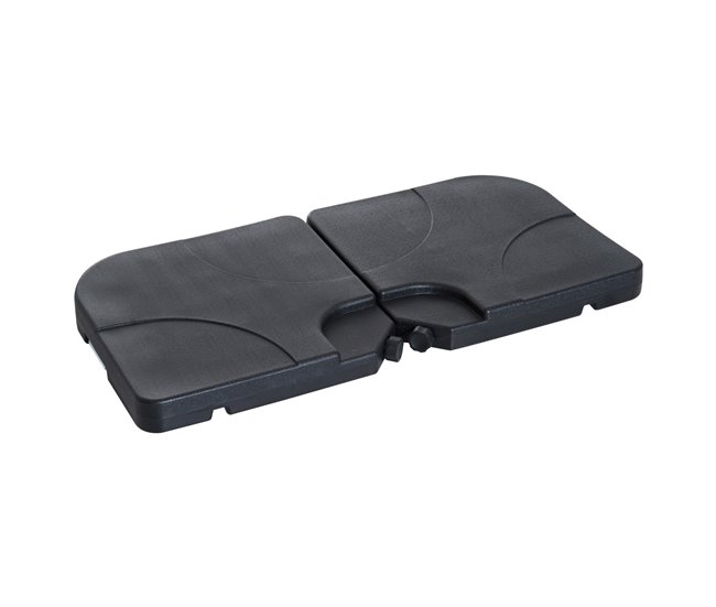 Base para Chapéu de Sol de 4 Peças HDPE Outsunny 50x50 Preto