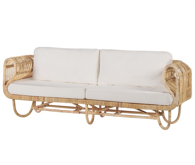 Beliani Conjunto lounge Rattan/vime DOLCEDO / LIMNI Bege