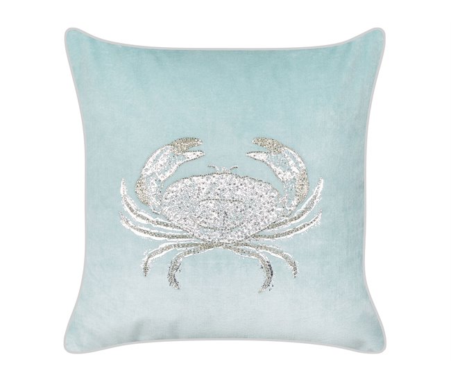 Beliani Almofada decorativa BOSSIELLA Azul Claro