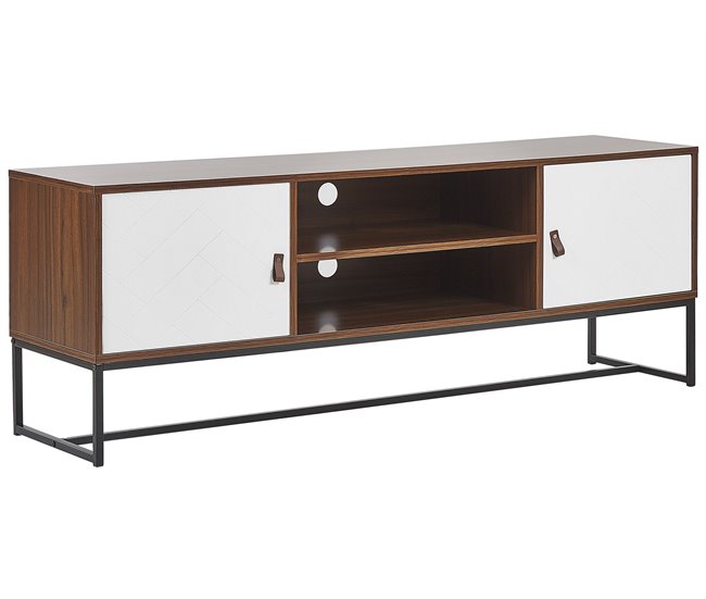 Beliani Mesa de TV NUEVA 150 Castanho