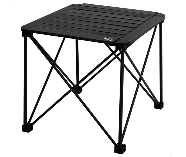Aktive Mesa dobrável de camping removível e anti-inclinação c/bolsa Preto