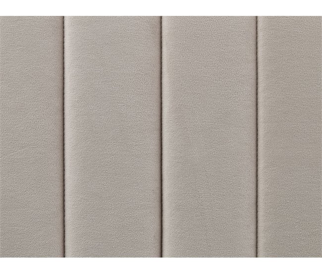 Beliani Cama com estrado Veludo LUNAN 186x215 Cinza
